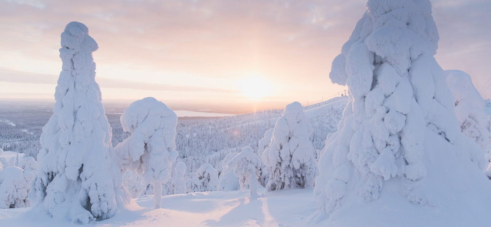 talvinen maisema Kuusamossa